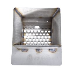 Br�ndesk�l, br�ndekop, fyrfad rustfit Ravelli Ecoteck